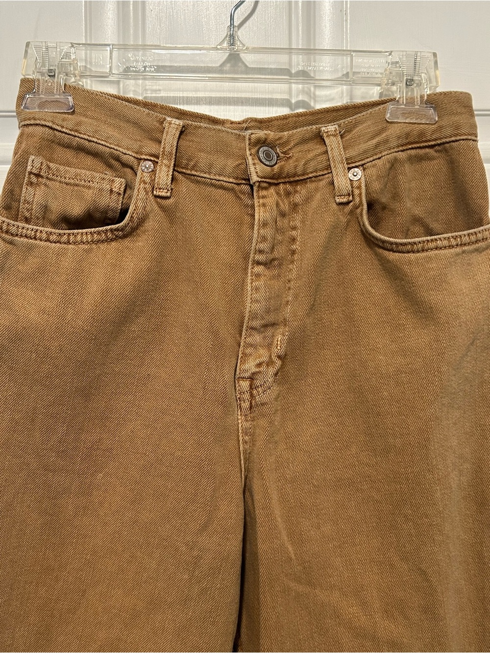 Free People We The Free Wide Leg Jeans Brown High Waist 27 Cotton OB885008 EUC - Picture 2 of 11